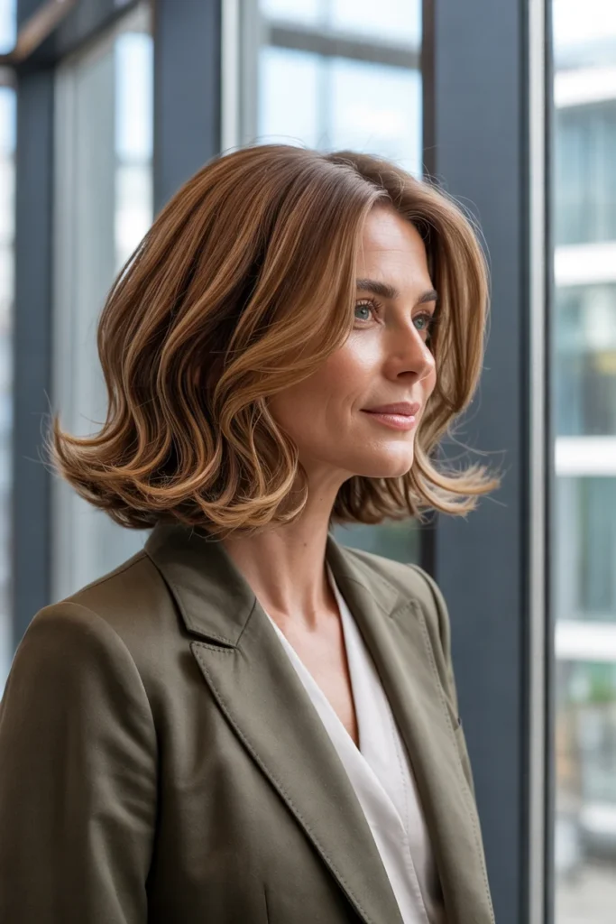 Chin-Length Bob With Soft Waves
