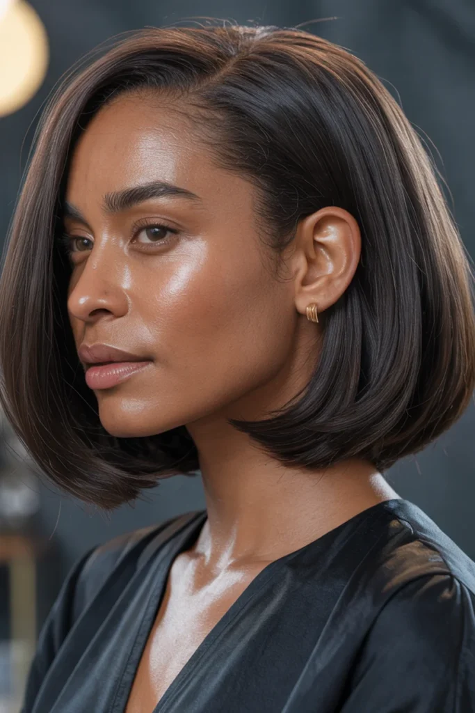 Chin-Length Straight Bob