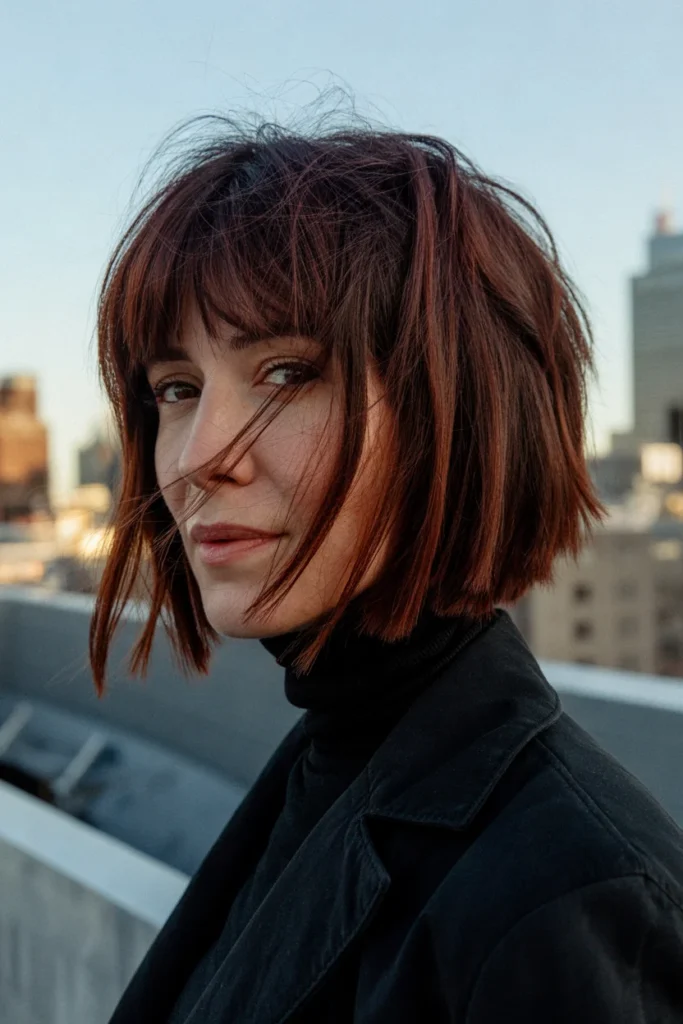 Choppy Bob With Textured Bangs