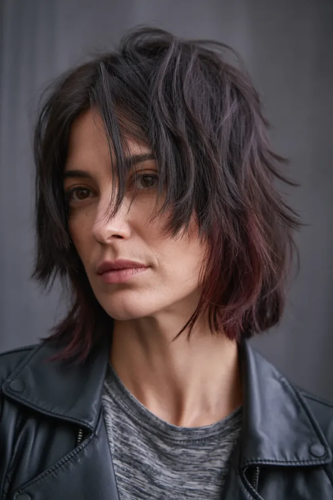 Choppy Shoulder-Length Cut