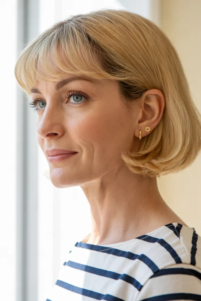 Classic Blonde French Bob