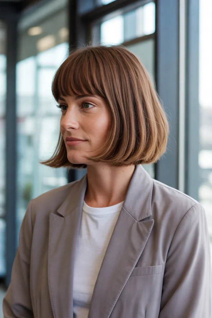 Collarbone Cut With Face-Framing Bangs