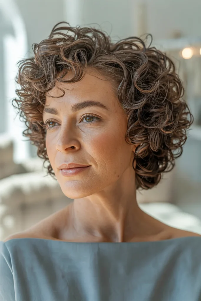 Cropped Curly Hairstyle