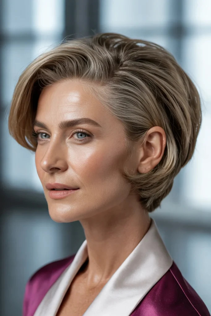 Elegant Side-Part Crop