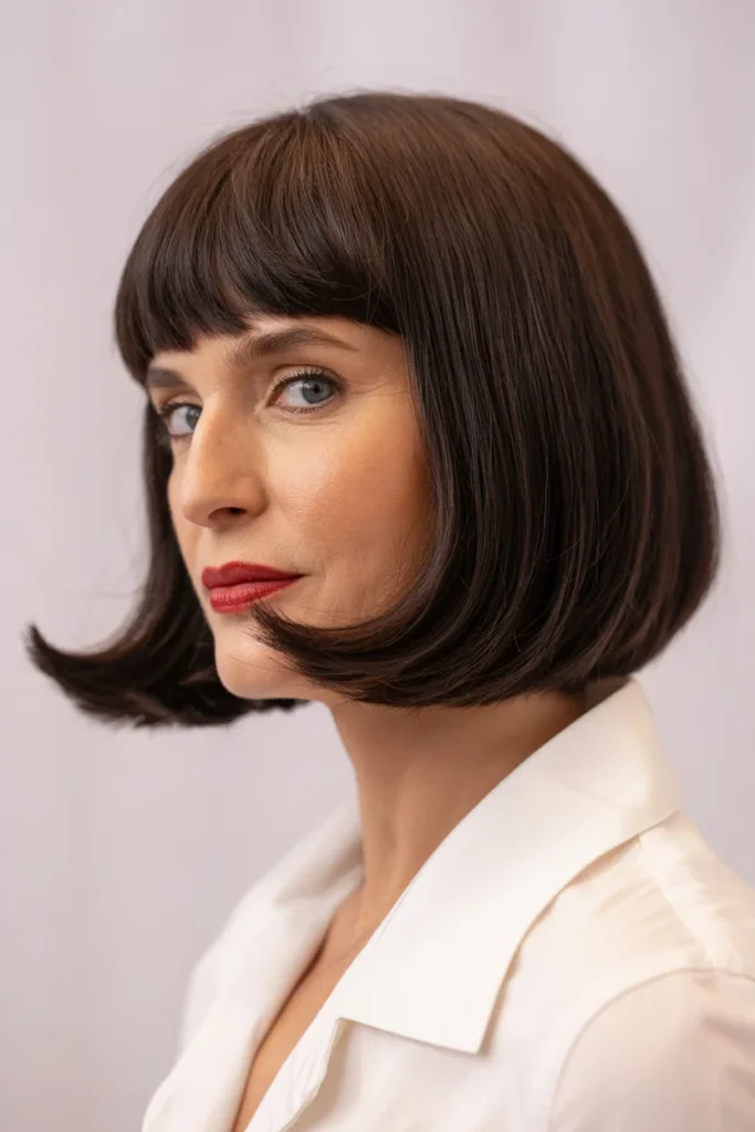 French Bob With Full Bangs
