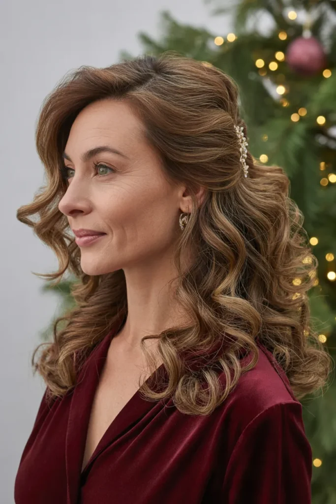 Half-Up, Half-Down Curls