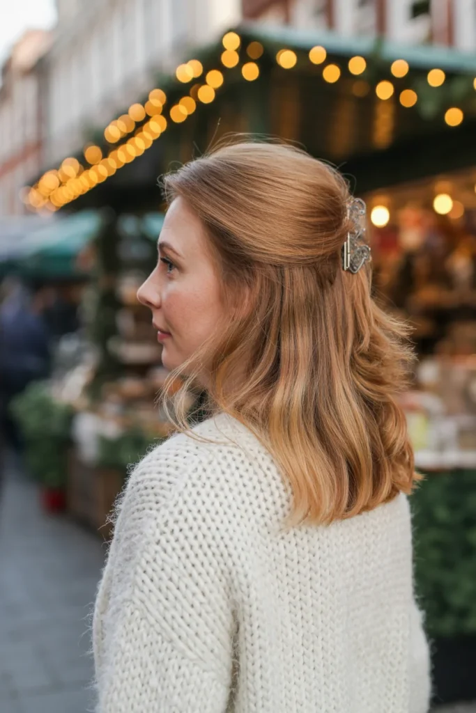 Half-Up, Half-Down Hairstyle