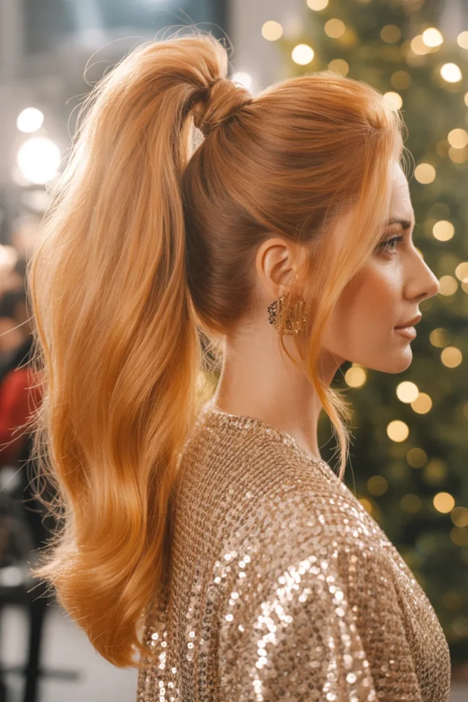 High Ponytail With Volume
