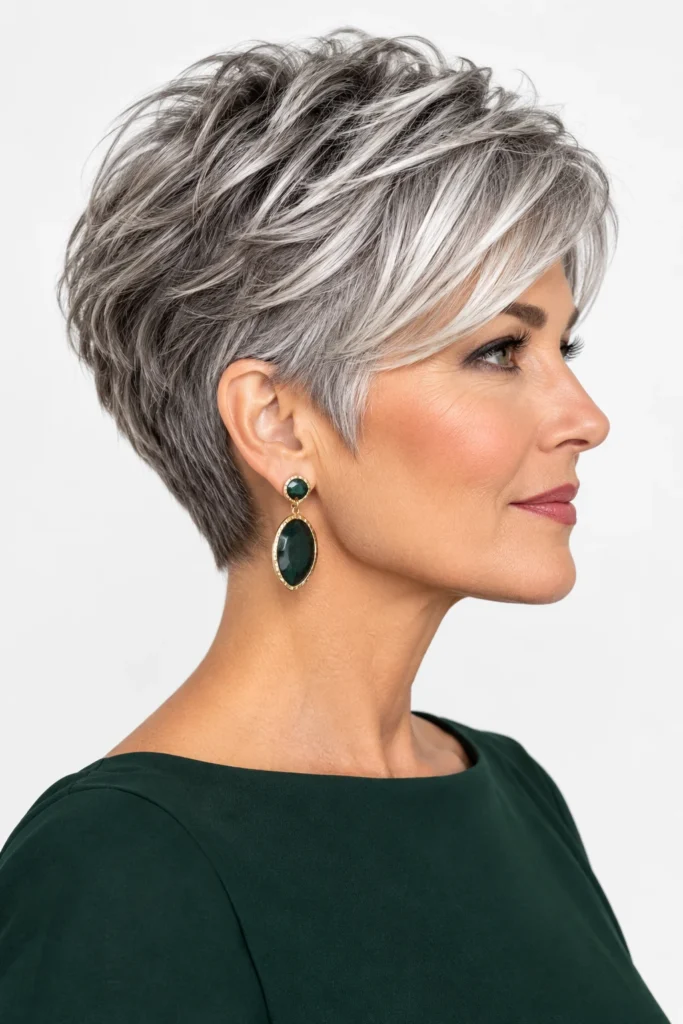 Layered Pixie With Side Bangs