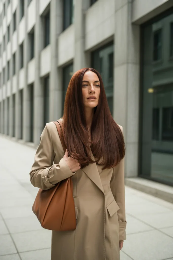 Long Straight Hair With Side Part
