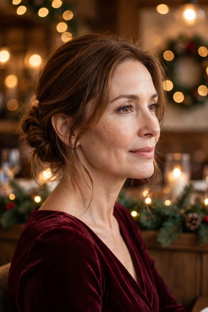 Relaxed Low Bun hairstyle for women over 40