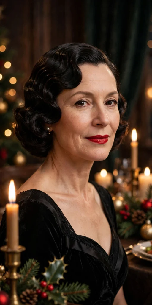 Retro Finger Waves hairstyle for women over 40