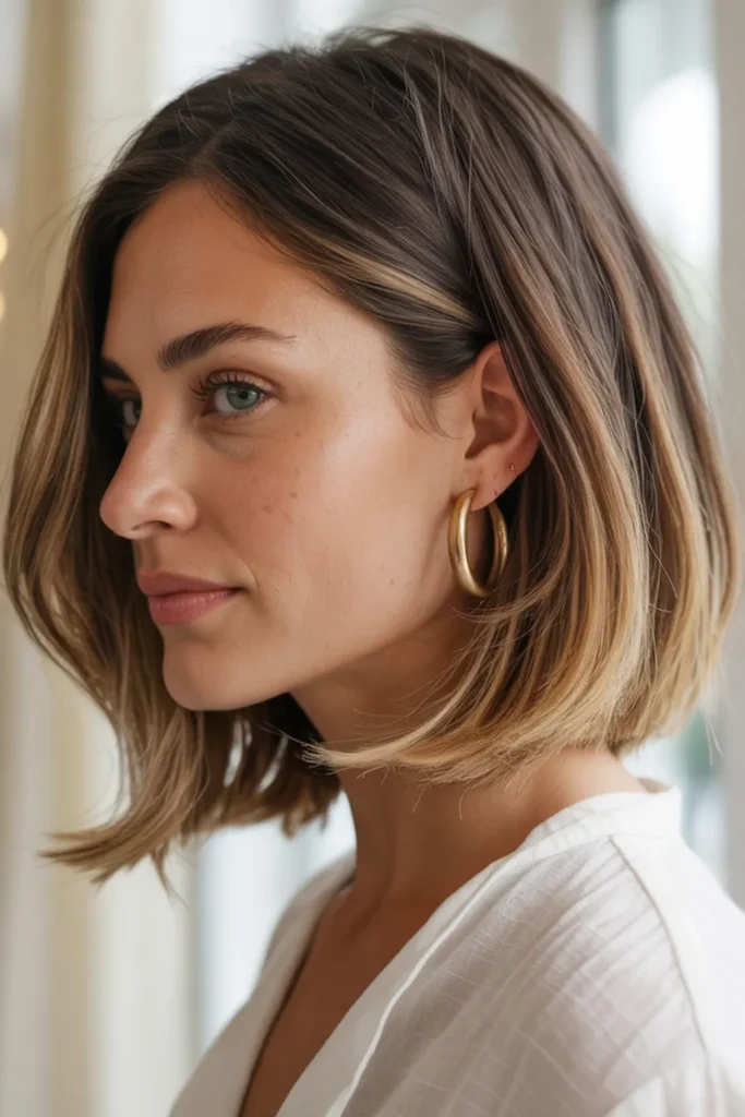 Balayage Medium-Length Bob