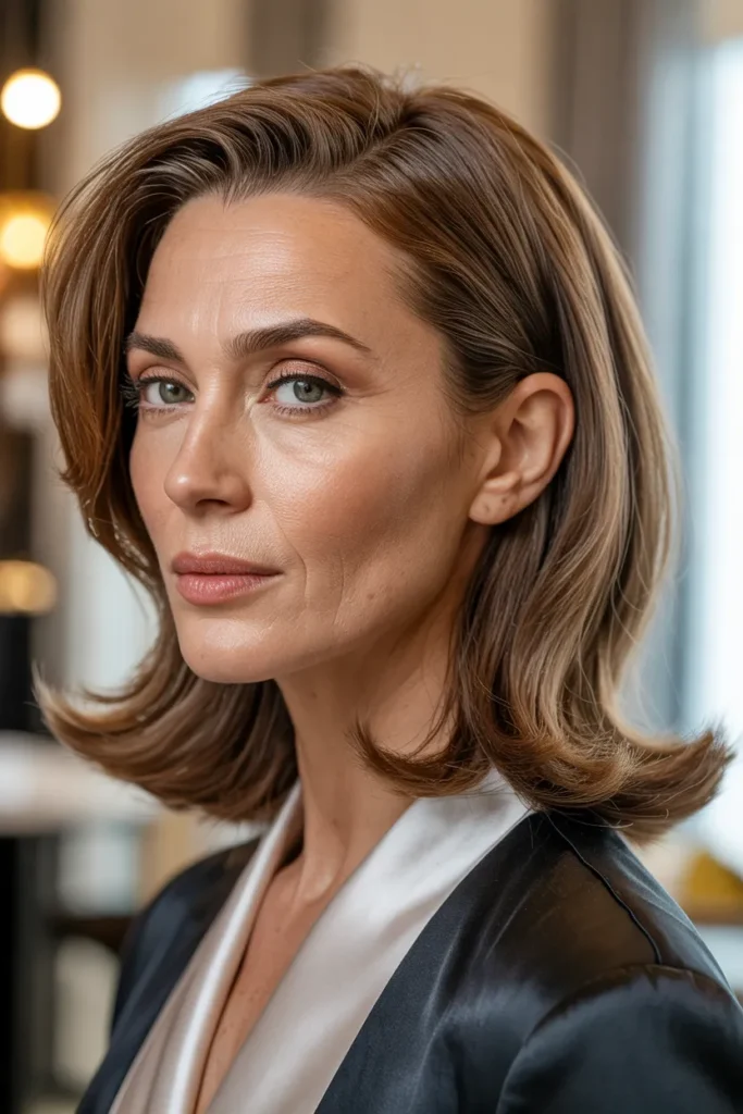 Polished Medium-Length Hairstyle