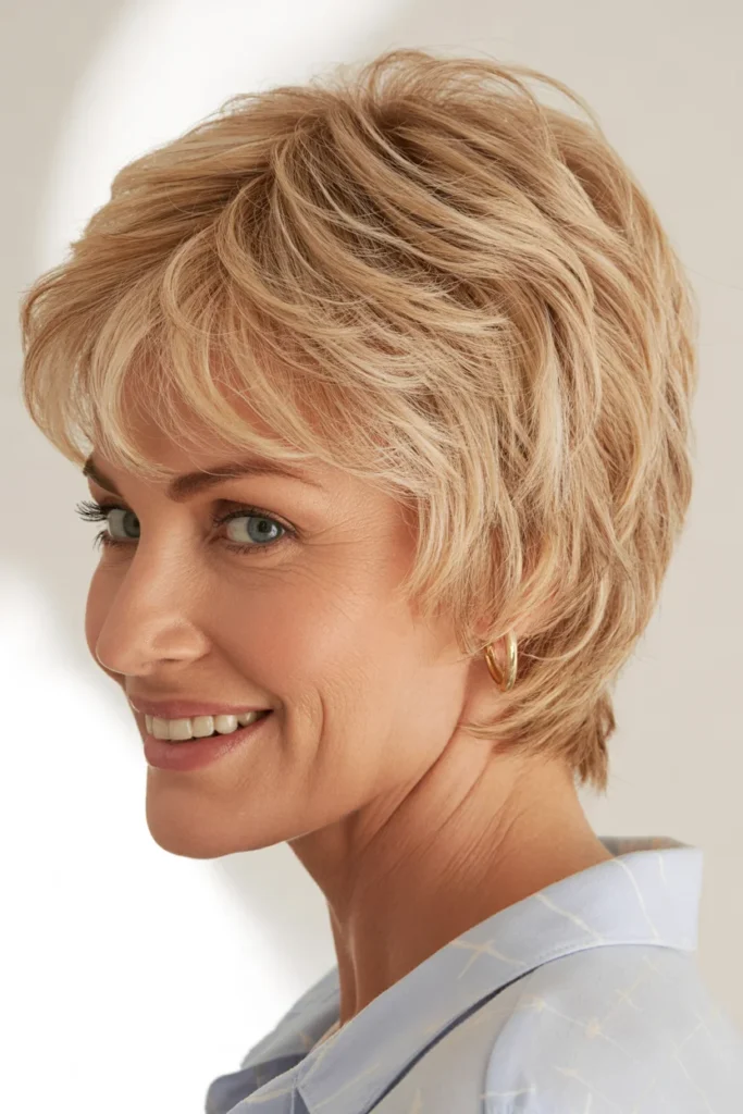 Short Blonde Layered Haircut