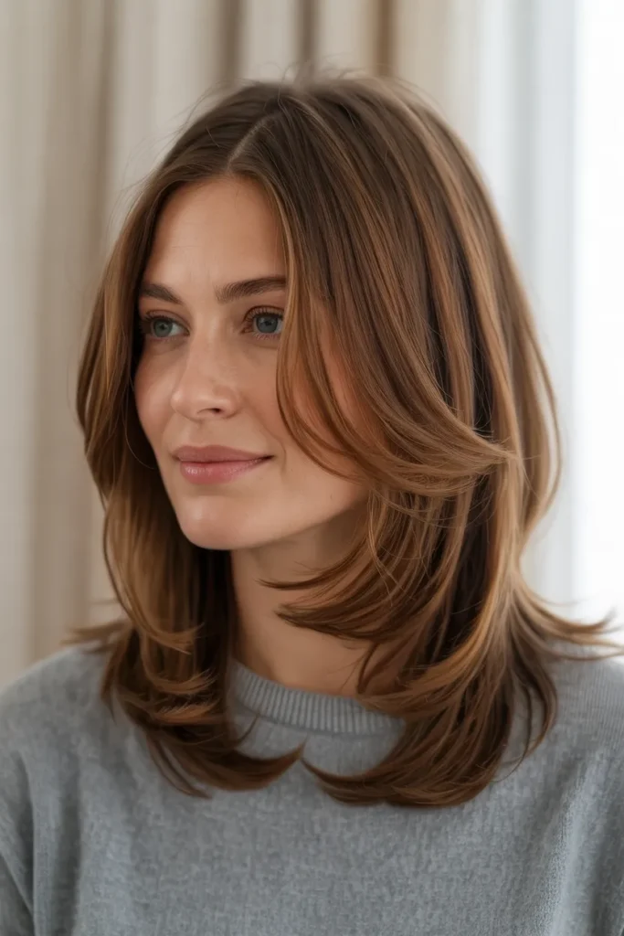 Shoulder-Length Layered Haircut