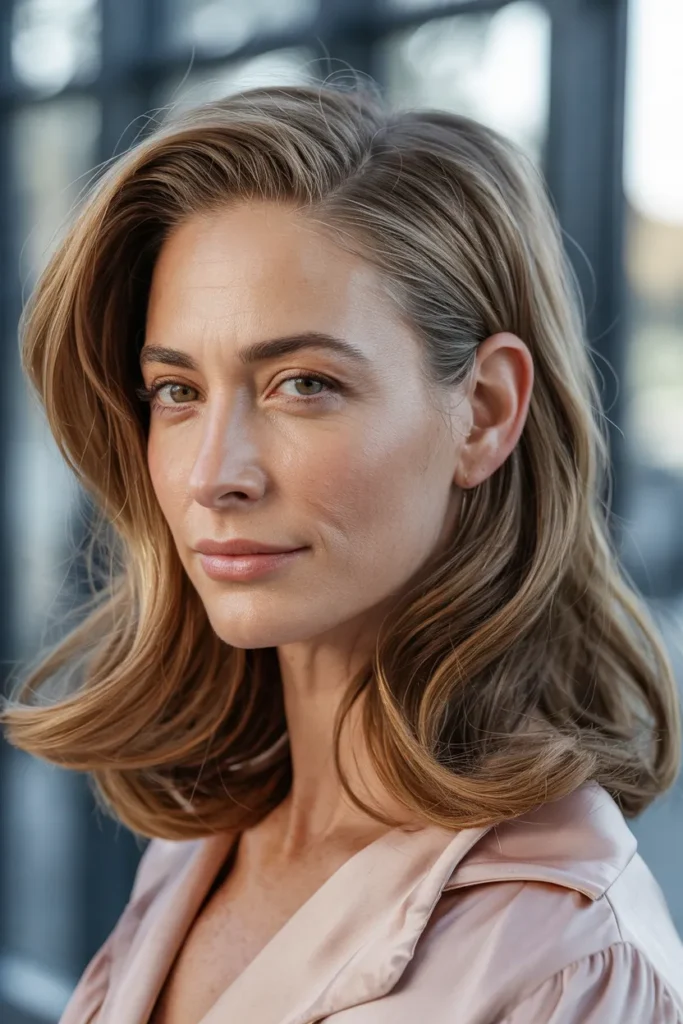 Side-Parted Medium Hairstyle
