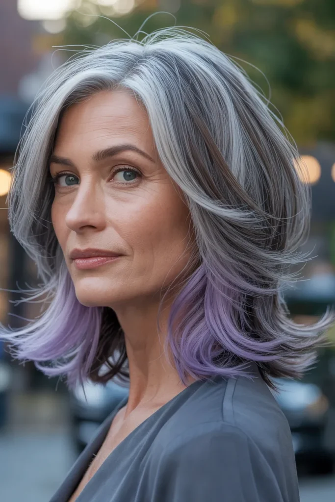 Silver With Lavender Tones