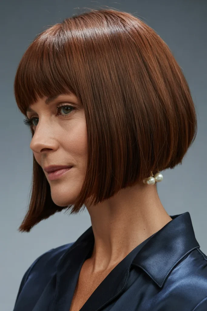 Sleek Bob With Side Bangs