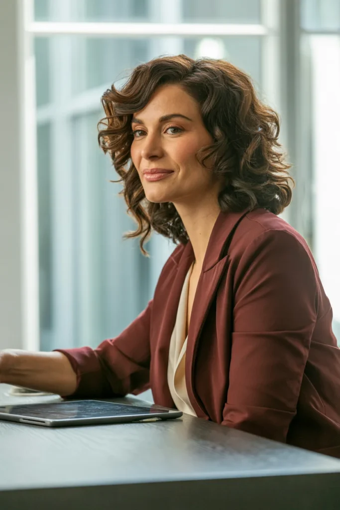 Soft Curls With Side Part