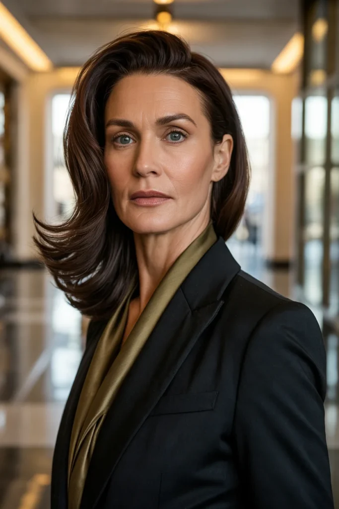 Sophisticated Side-Swept Hairstyle