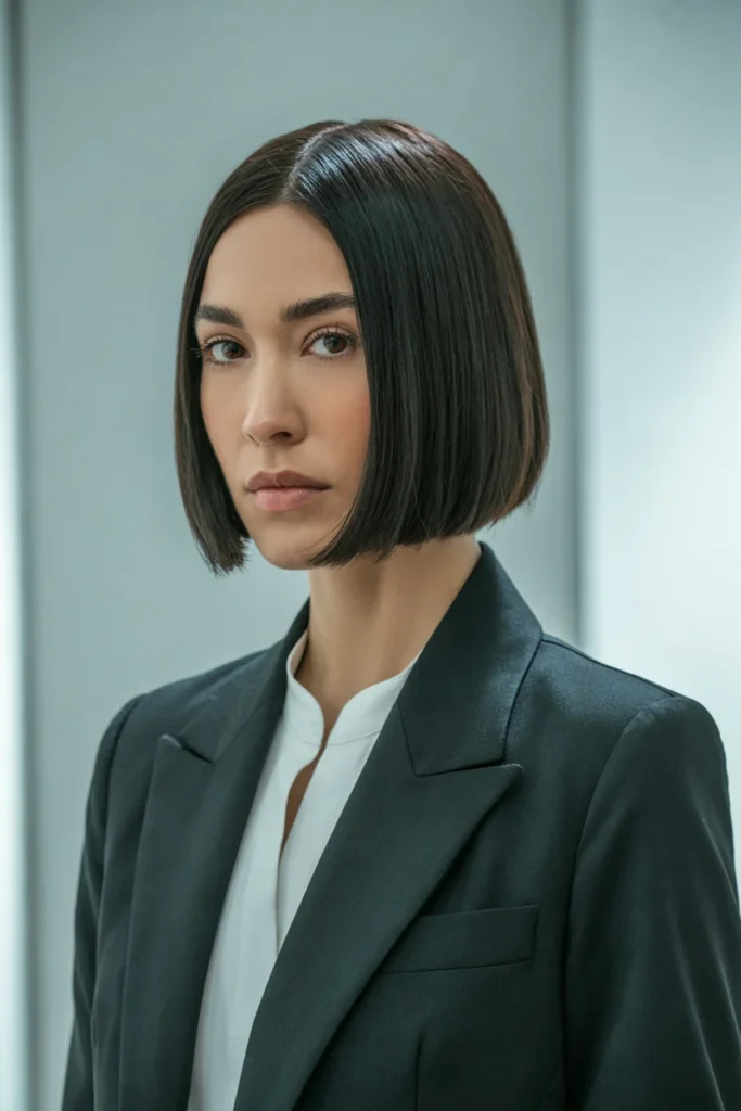Straight Lob With Middle Part