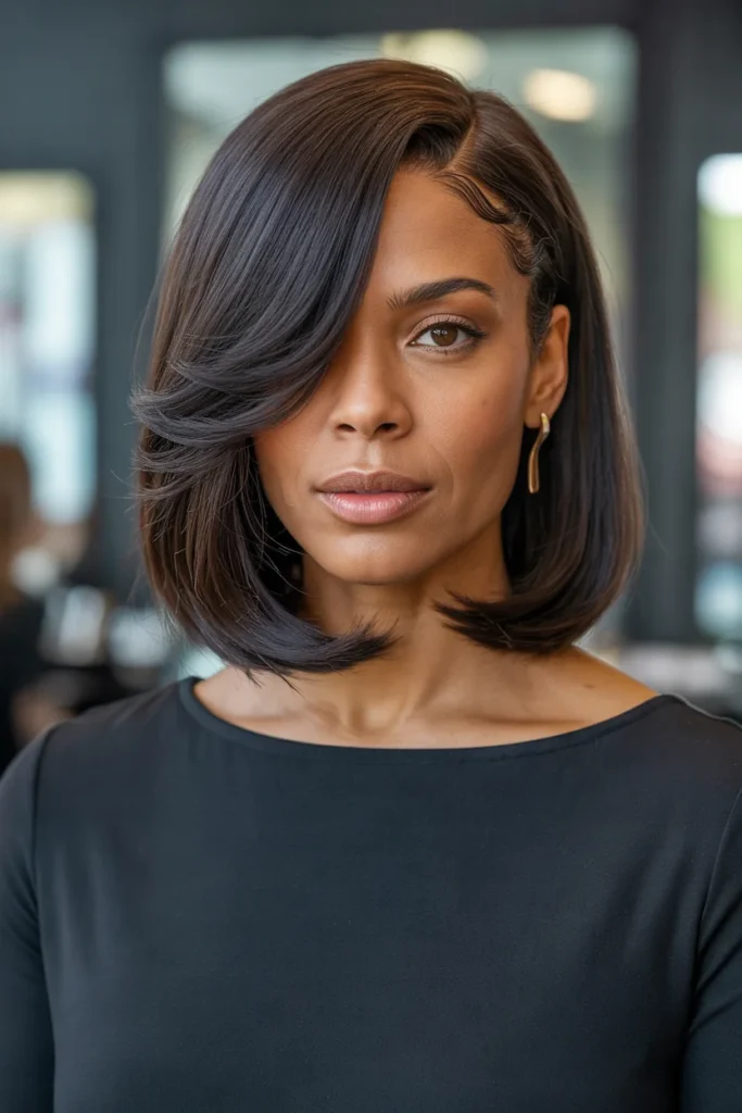 Straight Lob With Side Part