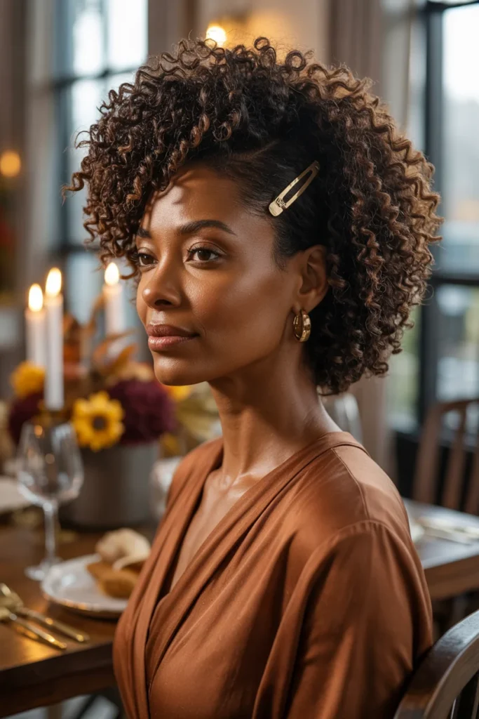 Textured Afro With Hair Accessories
