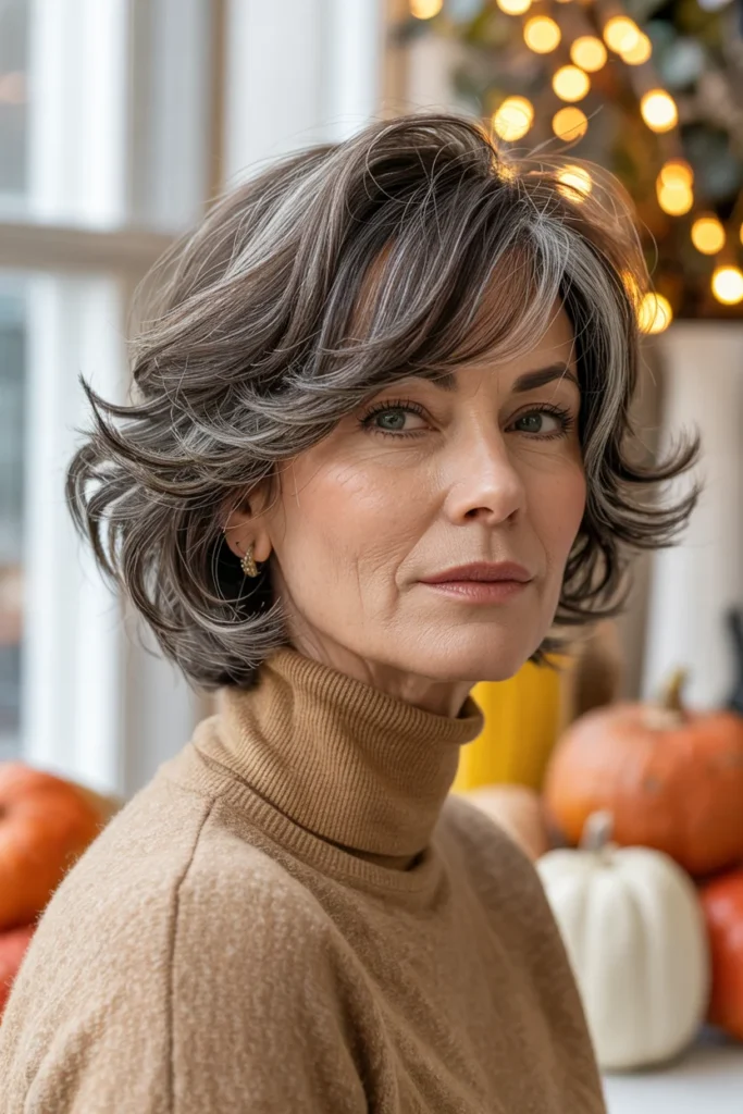 Textured Bob with Side Bangs