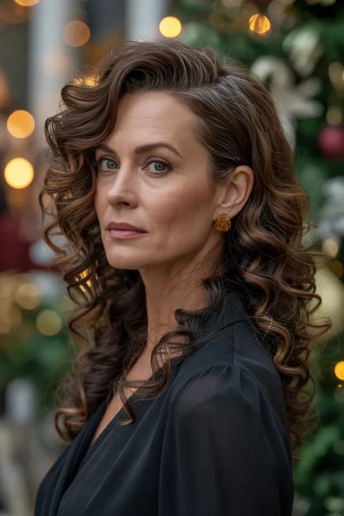 Voluminous Side-Parted Curls