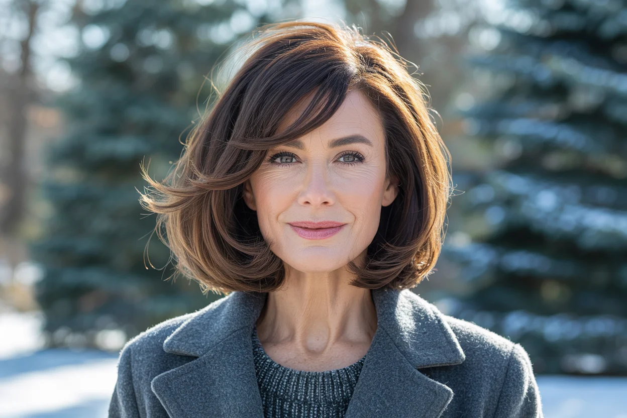 27 Chic Winter Hairstyles for Women Over 40