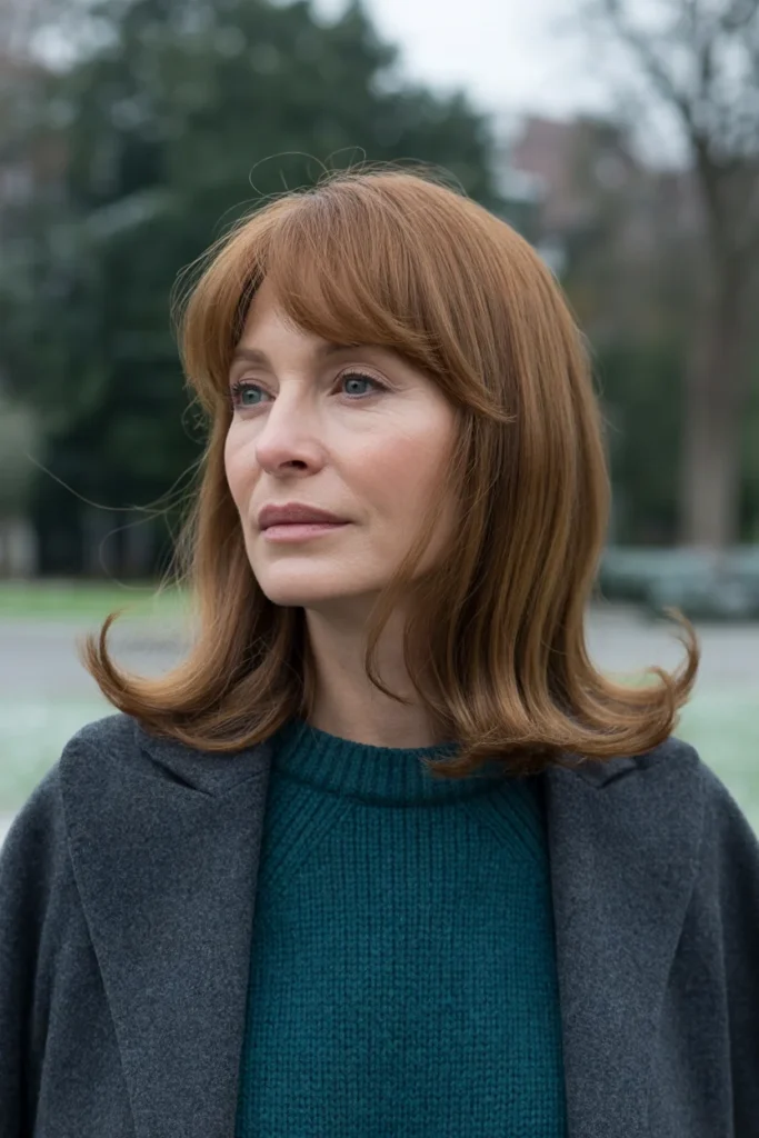 Wispy Bangs With Medium-Length Hair